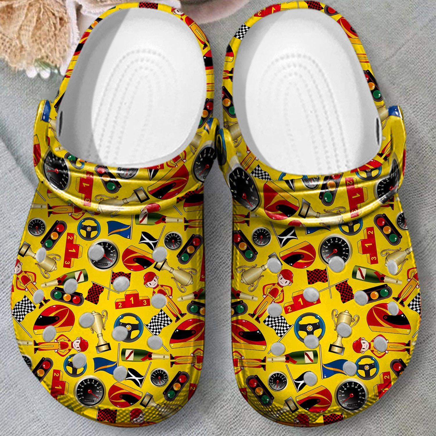 Racing Car Yellow Crocs