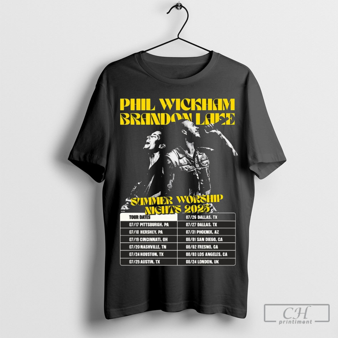 Phil Wickham Brandon Lake Summer Worship Night 2025 Tour Shirt