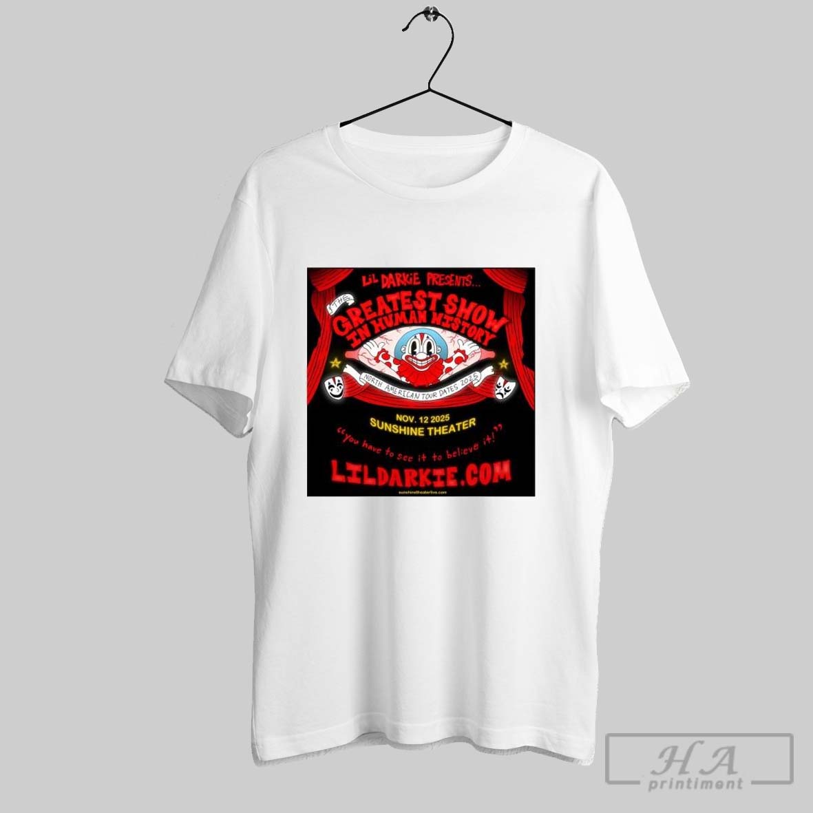 Lil Darkie The Greatest Show In Human History North American Tour 2025 Shirt