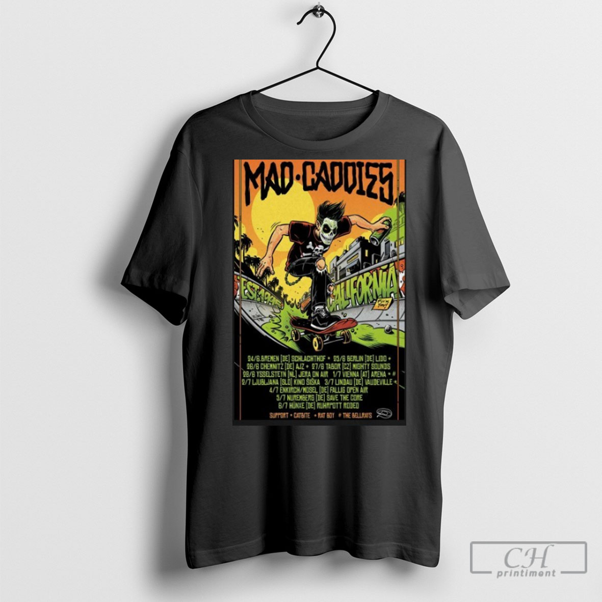 Mad Caddies California Summer 2025 Tour Europe Datesshirt