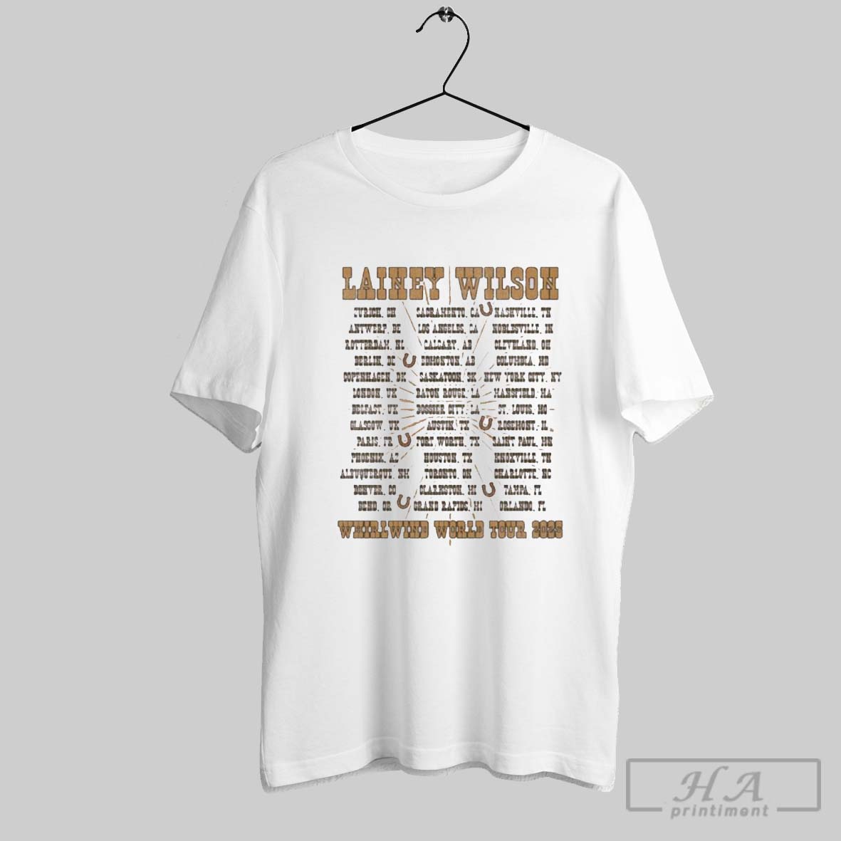 Lainey Wilson Whirlwind World Tour 2025 Merch Shirt