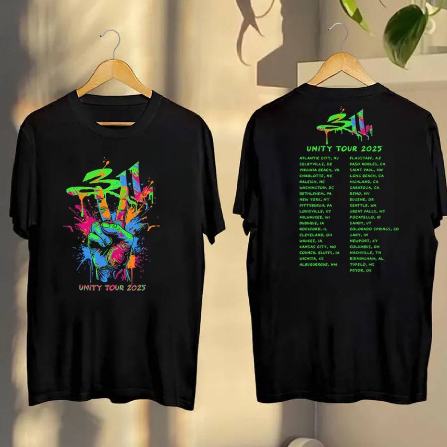 311 Unity Tour 2025 Peace Splatter Shirt