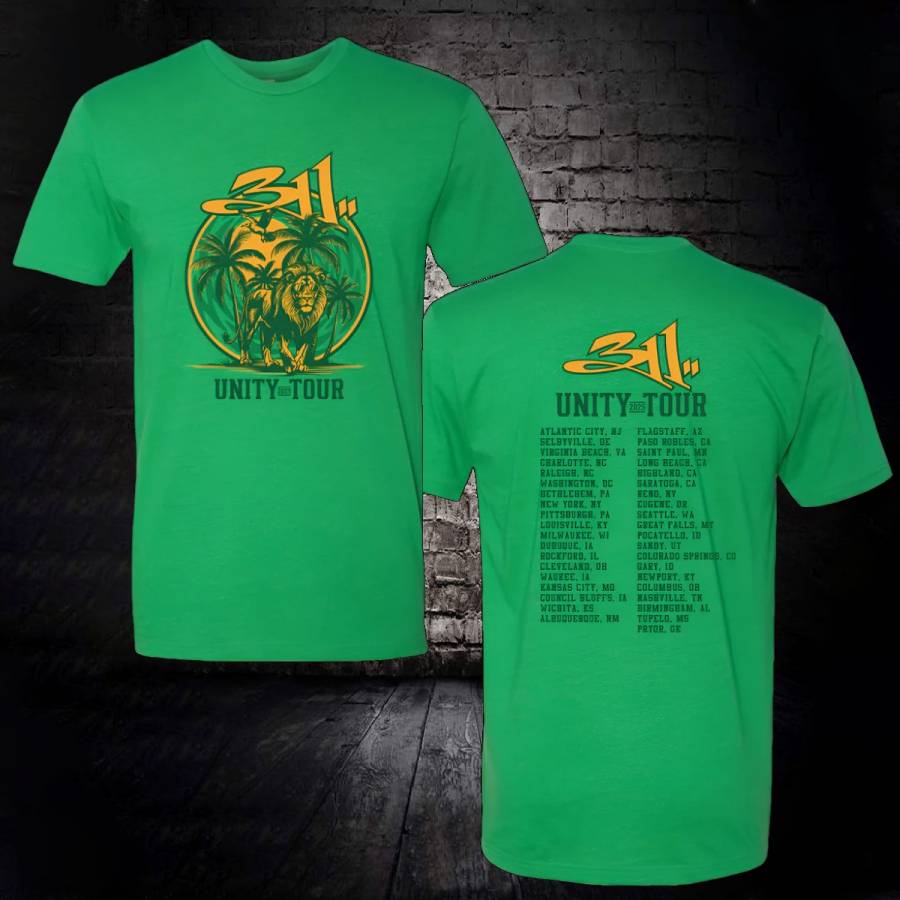 311 Unity Tour 2025 Green Lion Shirt