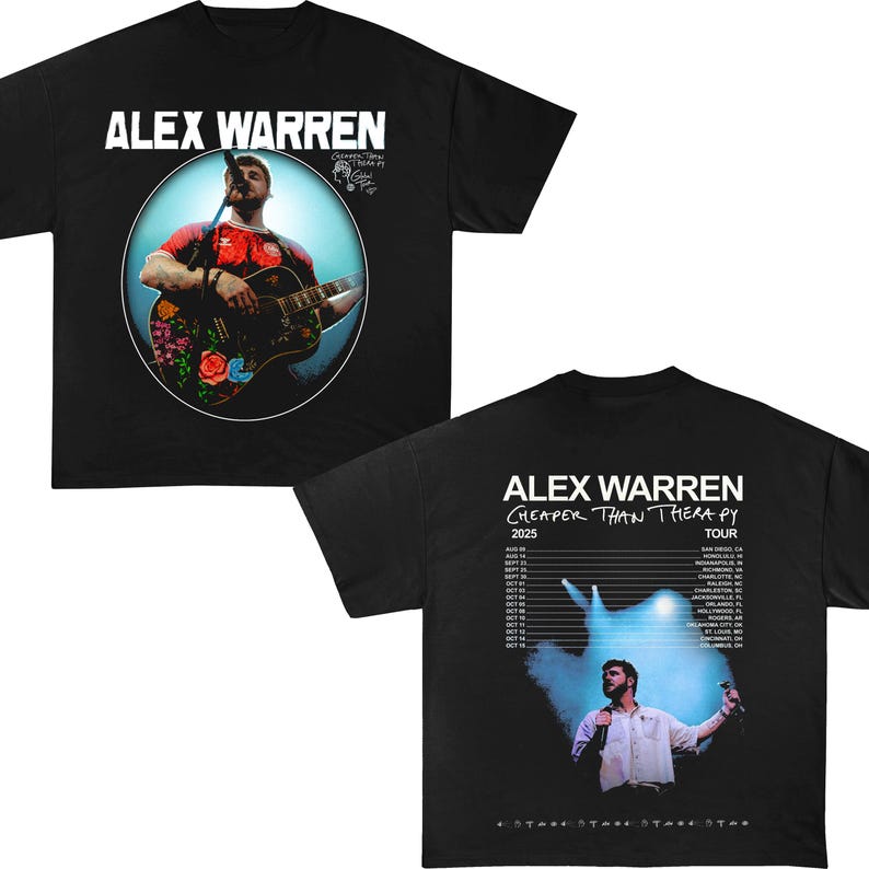 Alex Warren Shirt, Tour Music Alex Warren Tee Alex Warren Tour Tee