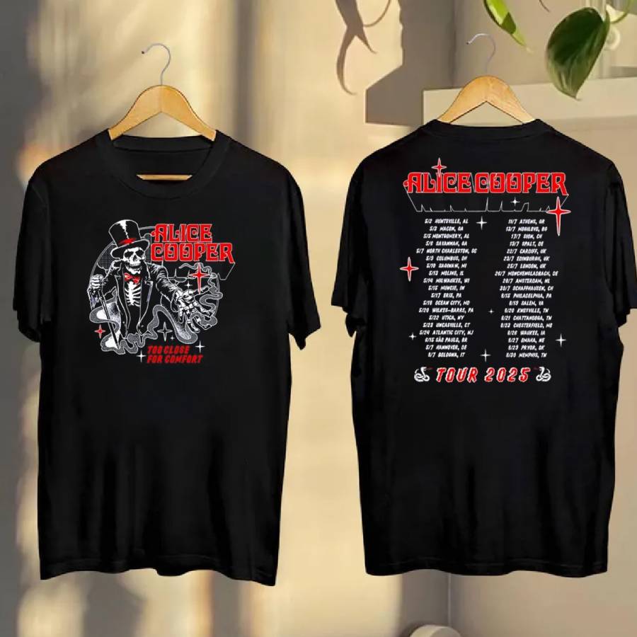 Alice Cooper Too Close For Comfort Ringmaster Tour 2025 Shirt
