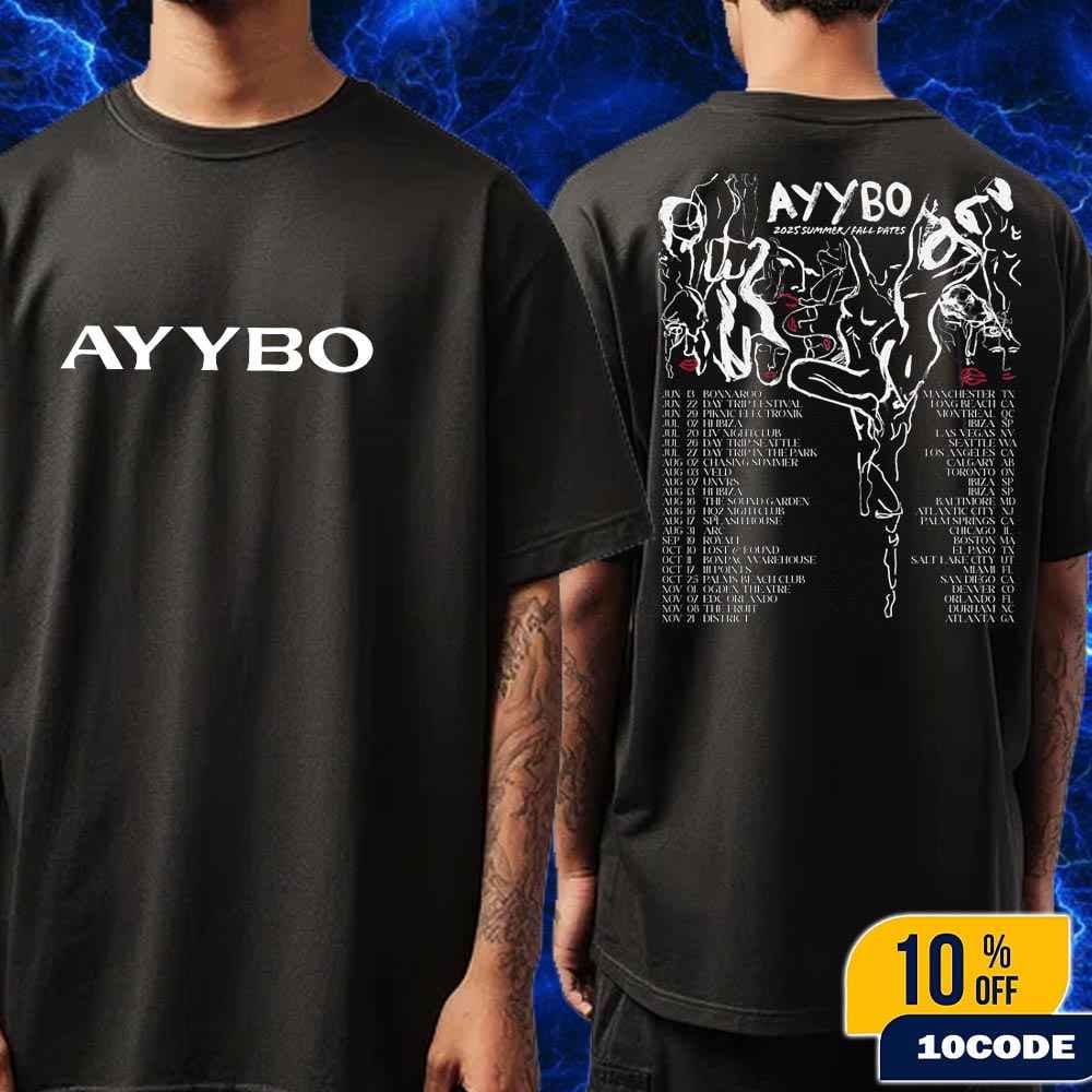 Ayybo 2025 Summer Fall Dates List Tour Shirt