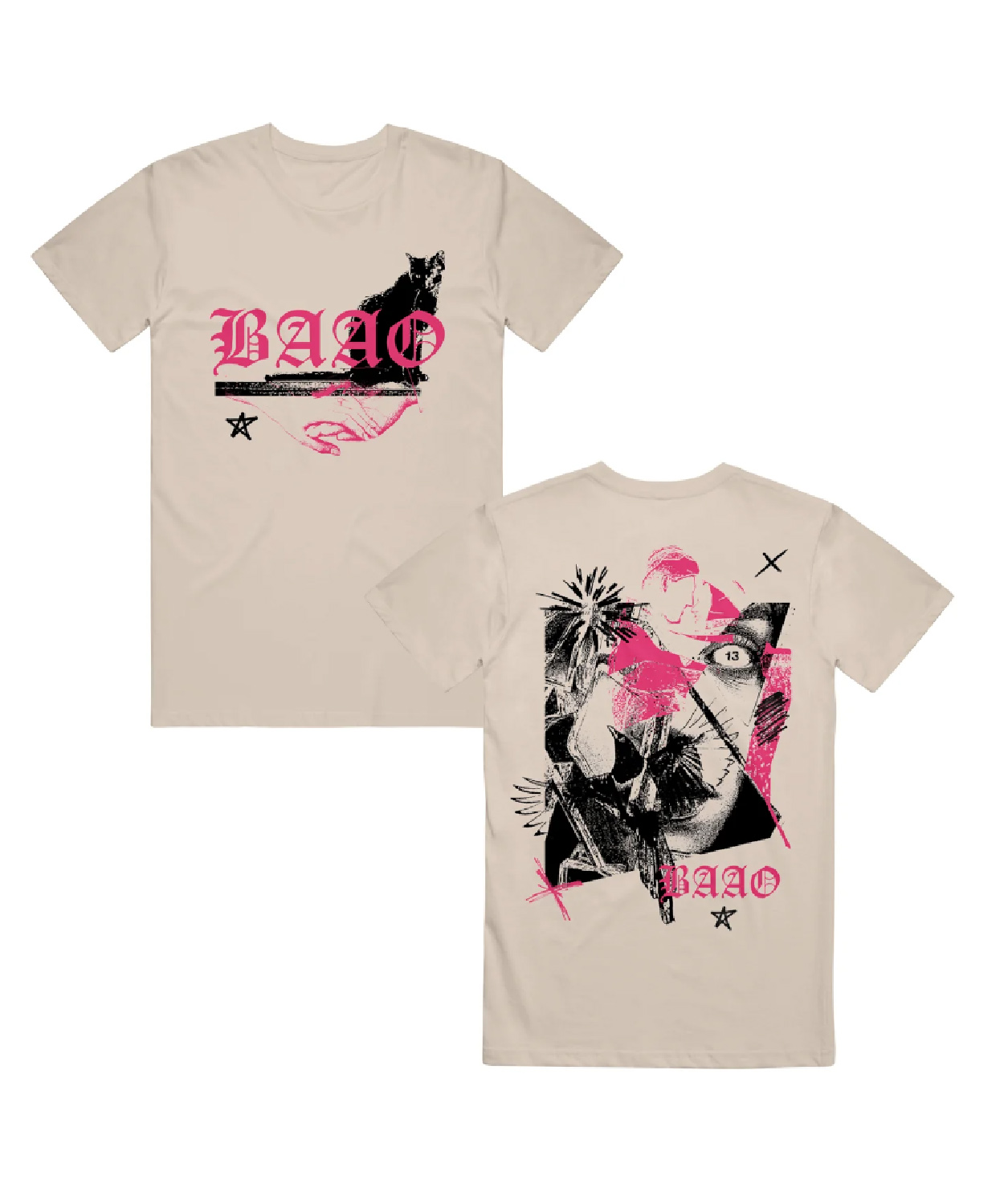 Baao Merch Black Cat Cream Shirt