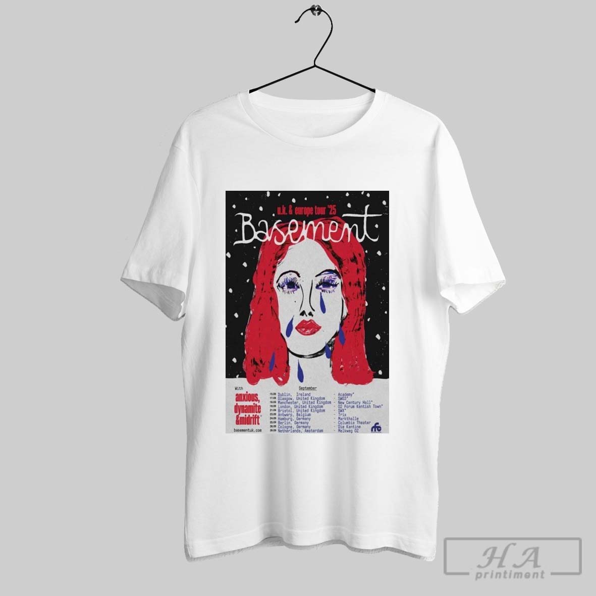 Basement Uk Europe Tour 2025 Shirt