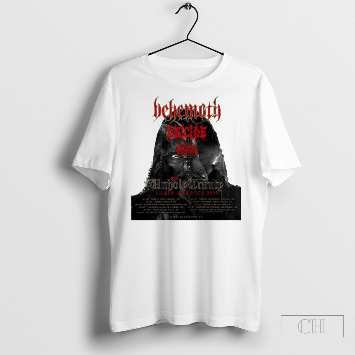 Behemoth The Unholy Trinity Tour Latin America 2025 Shirt