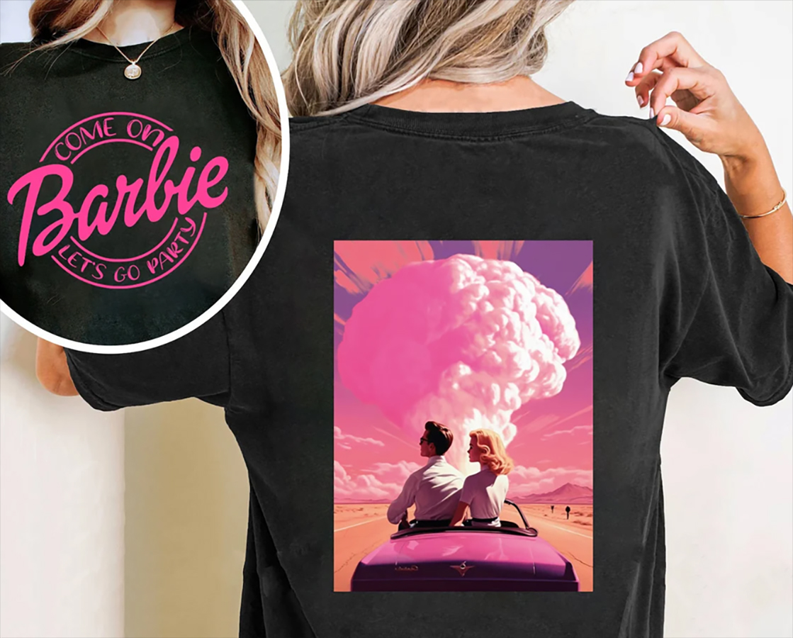 Barbenheimer Barbie Movie Oppenheimer Shirt, 2 Side Barbie Movie Tshirt