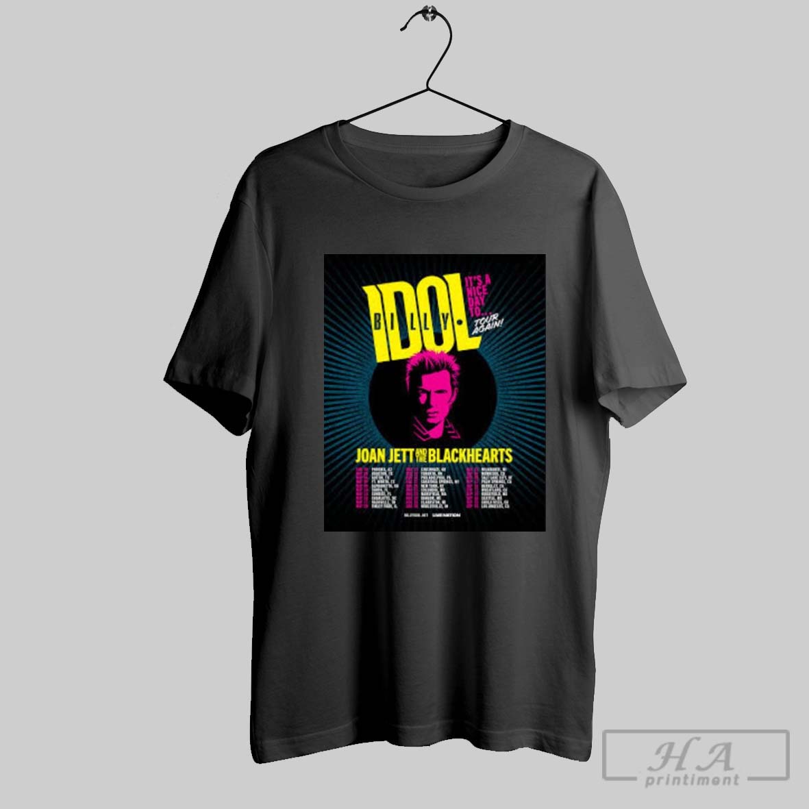 Billy Idol Its Nice Day To Tour 2025 Shirt