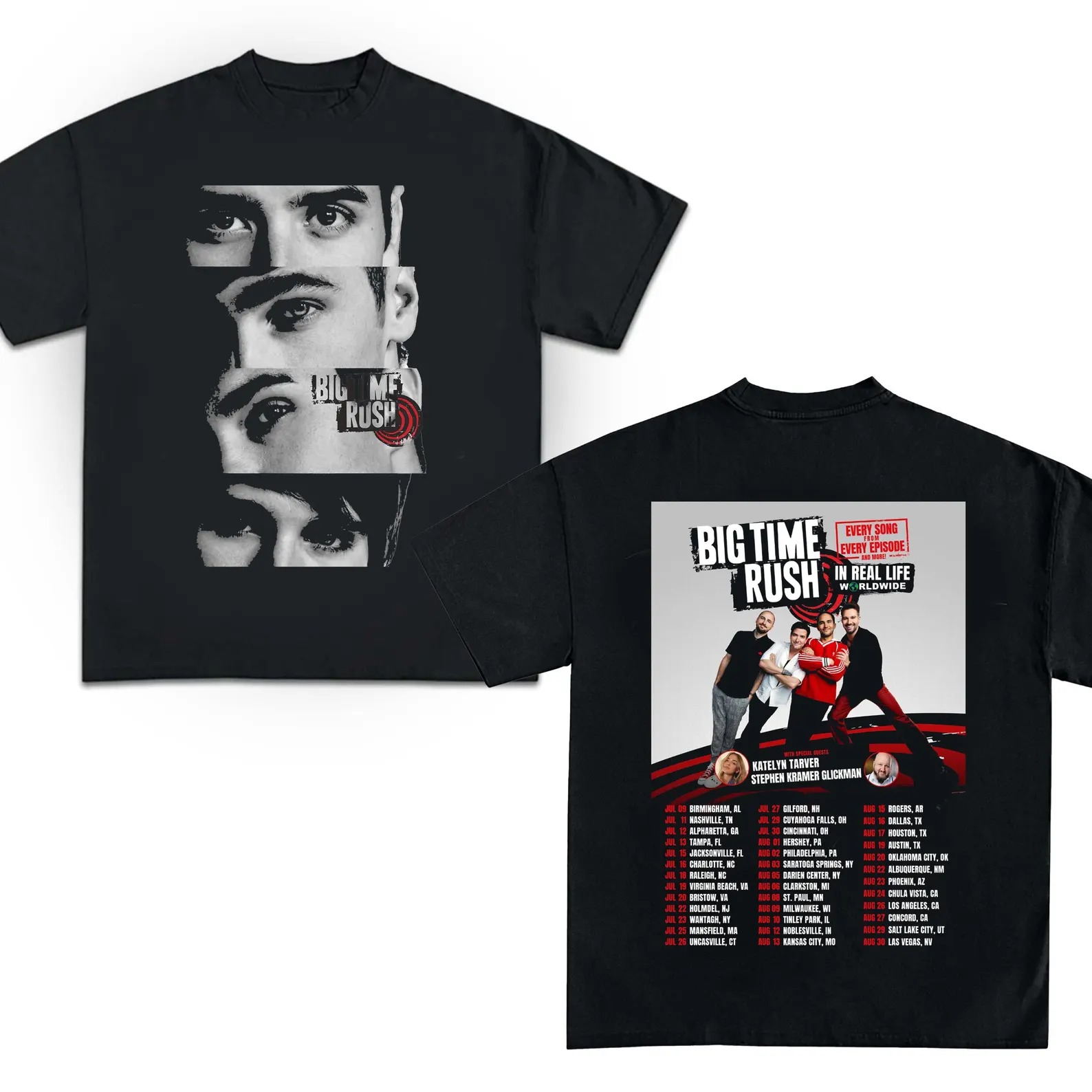 Big Time Rush In Real Life Worldwide Tour Big Time Rush Graphic Shirt