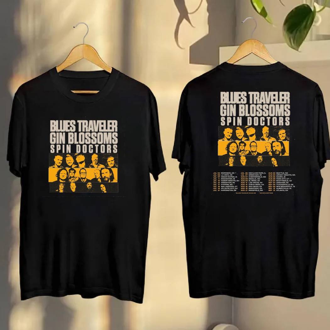 Blues Traveler Gin Blossoms Spin Doctors Tour 2025 Shirt