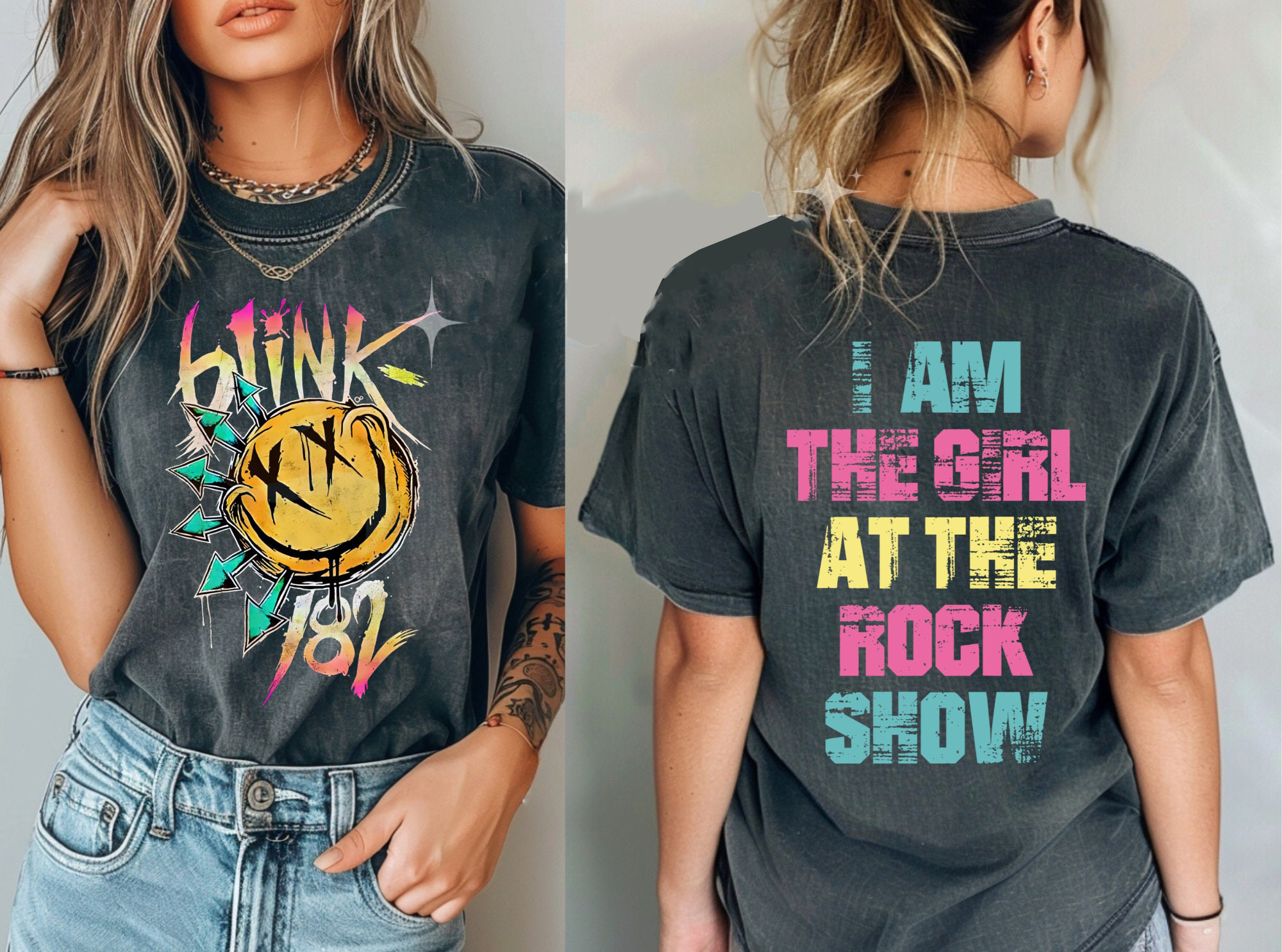 Blink 182 Shirt, Smile Face Shirt, Retro Smile Face Shirt, Blink 182 Rock Shirt