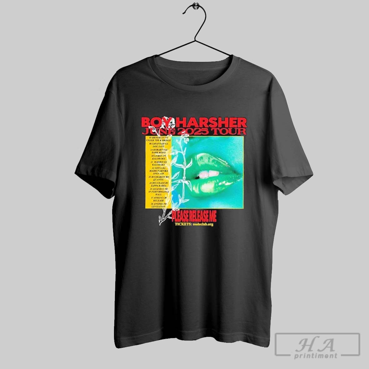 Boy Harsher June 2025 Tour Please Release Me Shirt