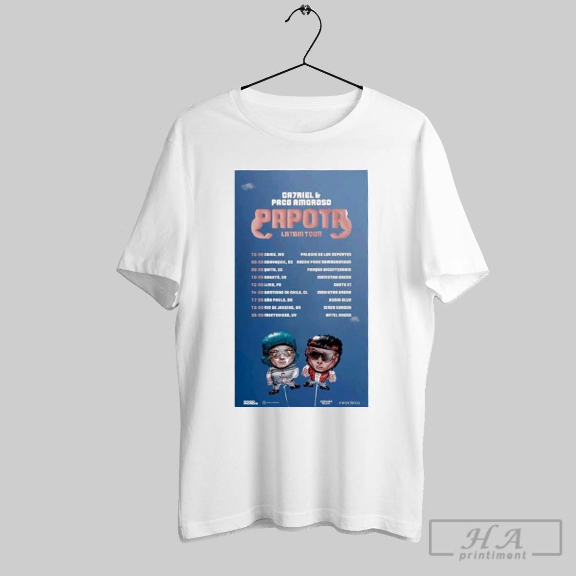 Ca7Riel Paco Amoroso Papota Tour 2025 Shirt