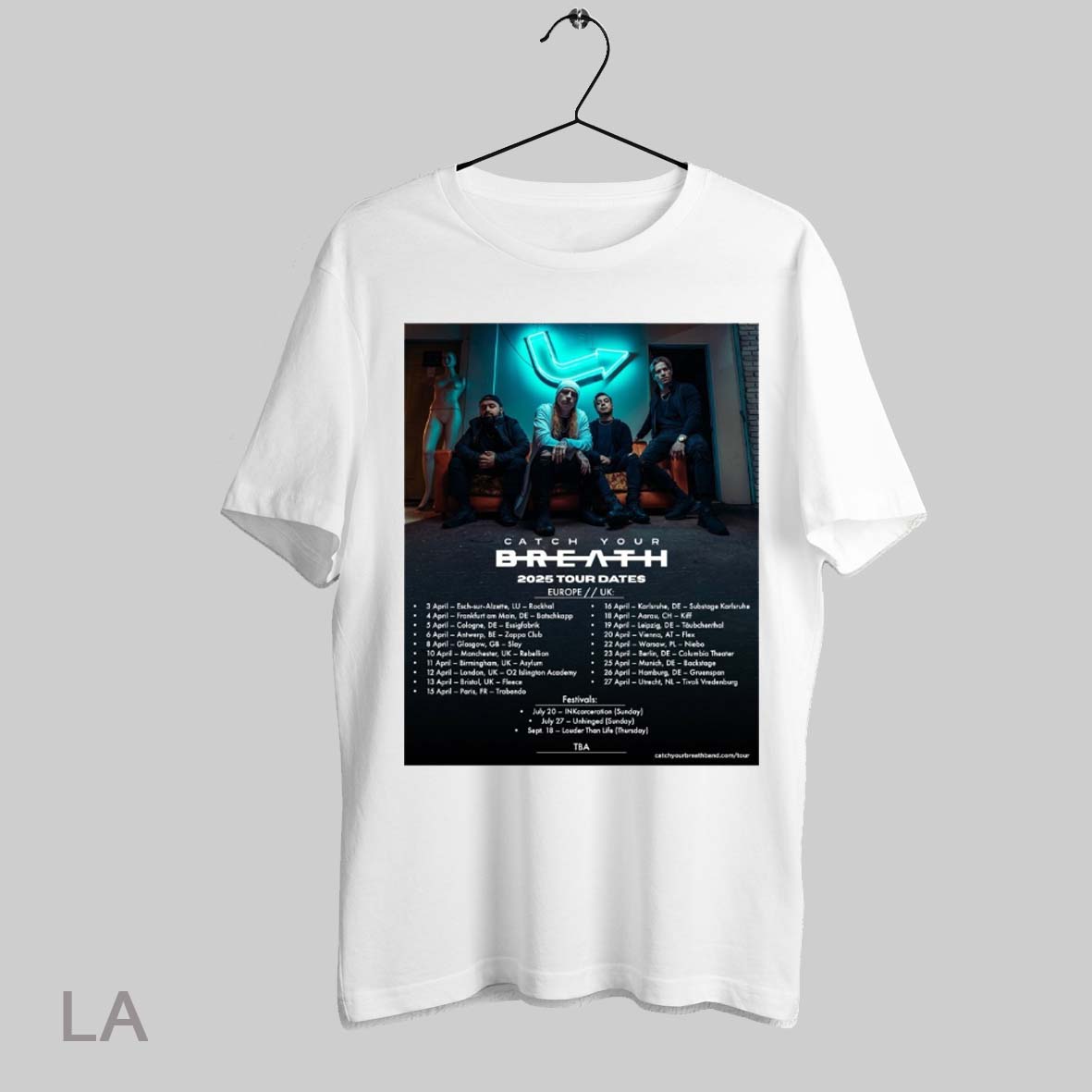 Catch Your Breath 2025 Tour Europe Uk 3 April Esch Sur Alzette Lu Rockhal Shirt