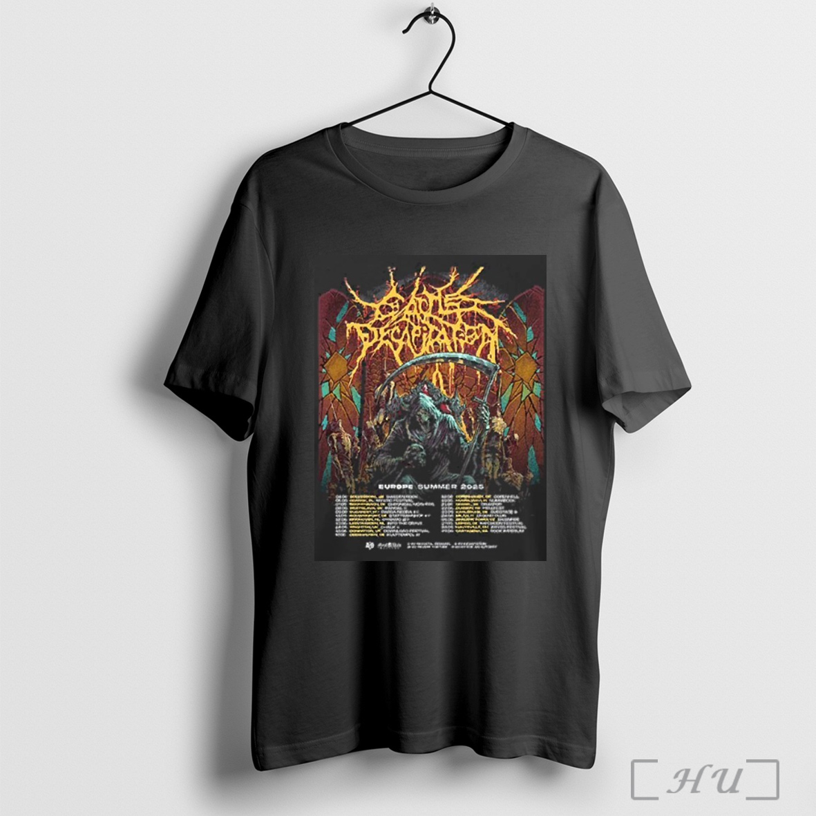Cattle Decapitation Europe Summer Tour 2025 List Two Sides Print Unisex Shirt