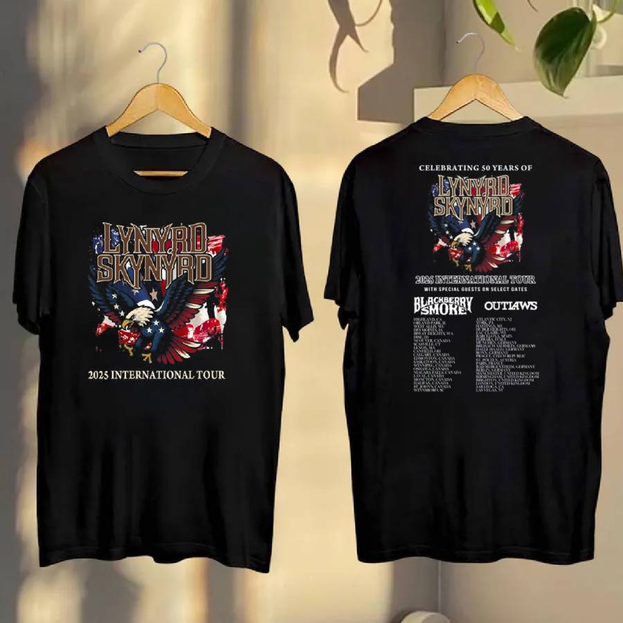 Celebrating 50 Year Of Lynyrd Skynyrd 2025 International Tour Shirt