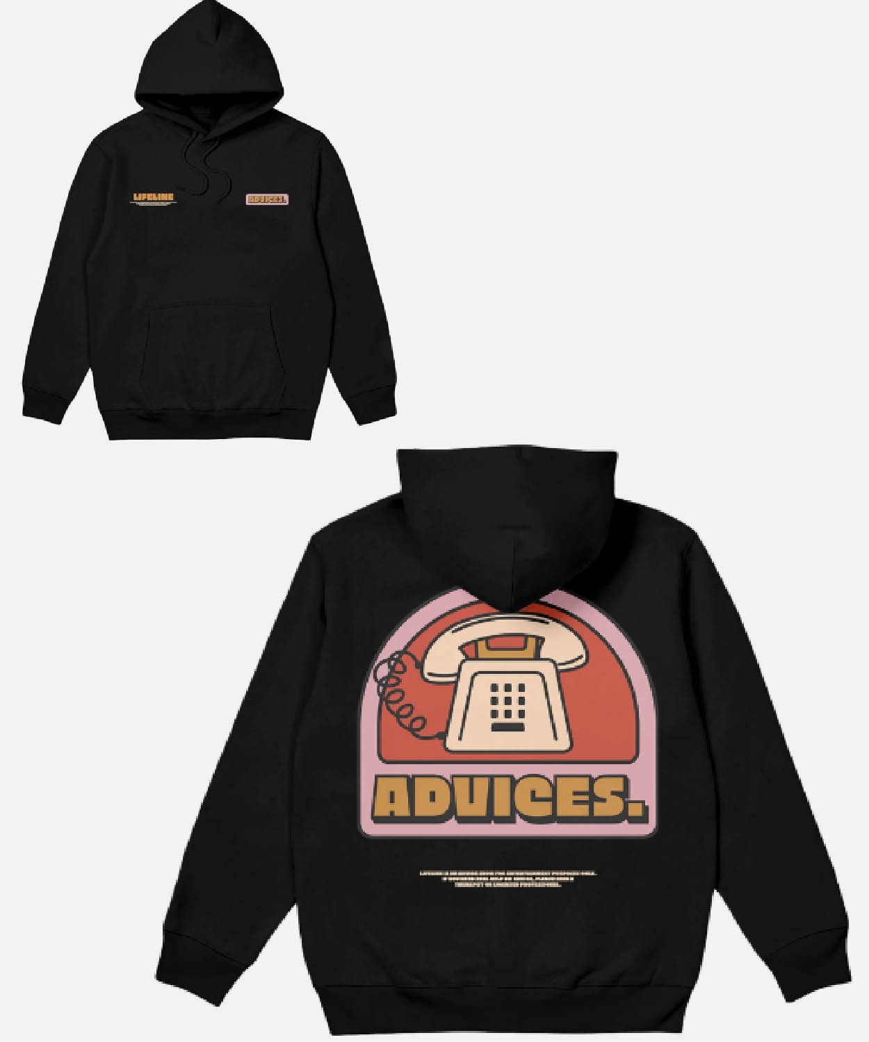 Chris Delia Advices Black Hoodie