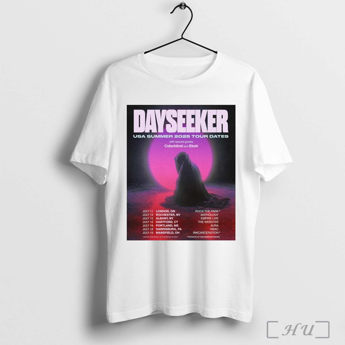 Dayseeker Usa Summer 2025 Tour With Colorblind And Ekoh July 11 19 Shirt