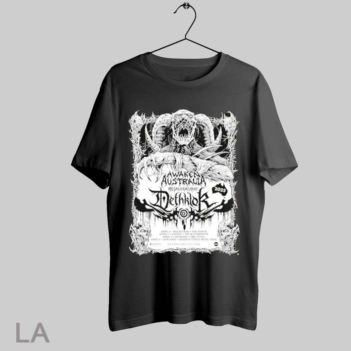 Dethklok Metalocalypse Awaken 2025 Australian Tour Shirt