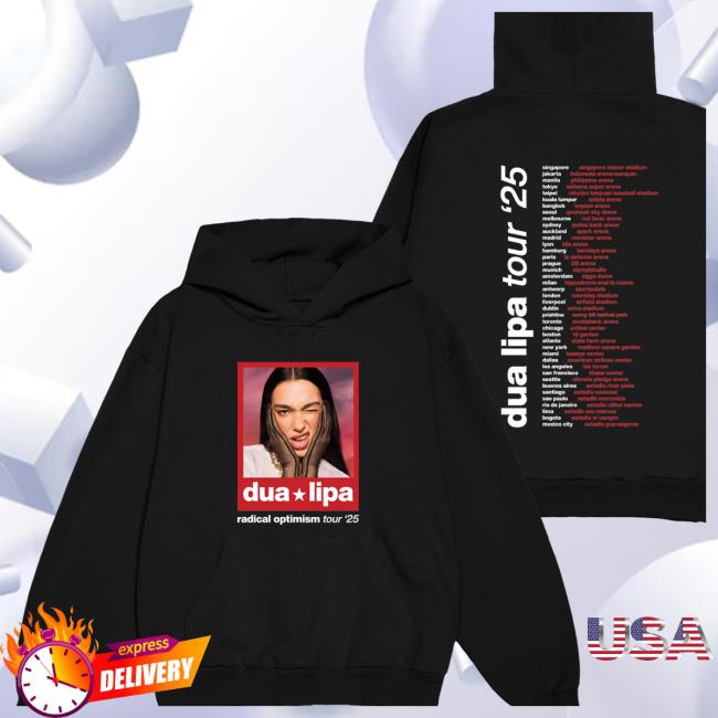 Dua Lipa Store Merch Photo Dated Tour Hoodie Shirt