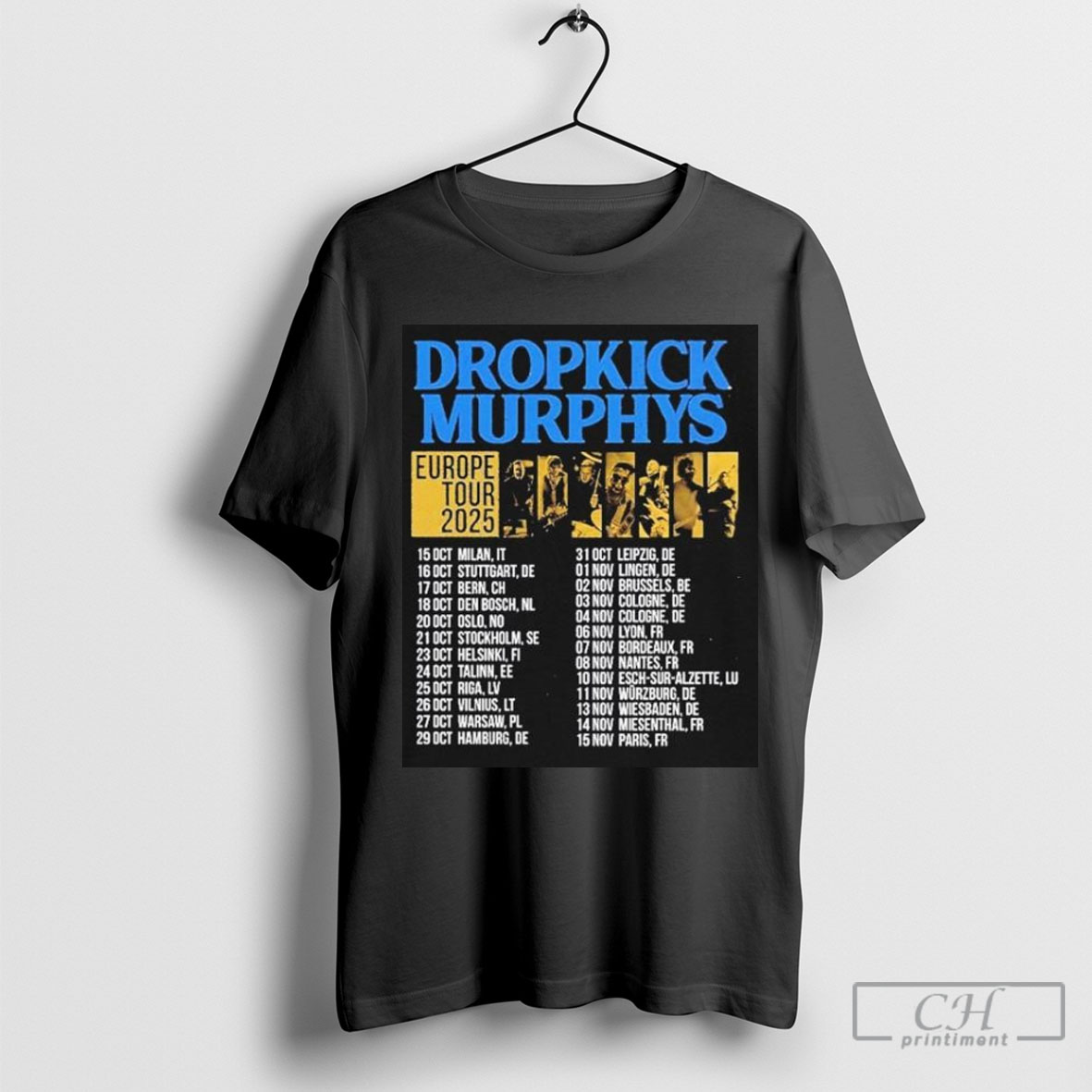 Dropkick Murphys Europe Tour 2025 Autumn Shirt