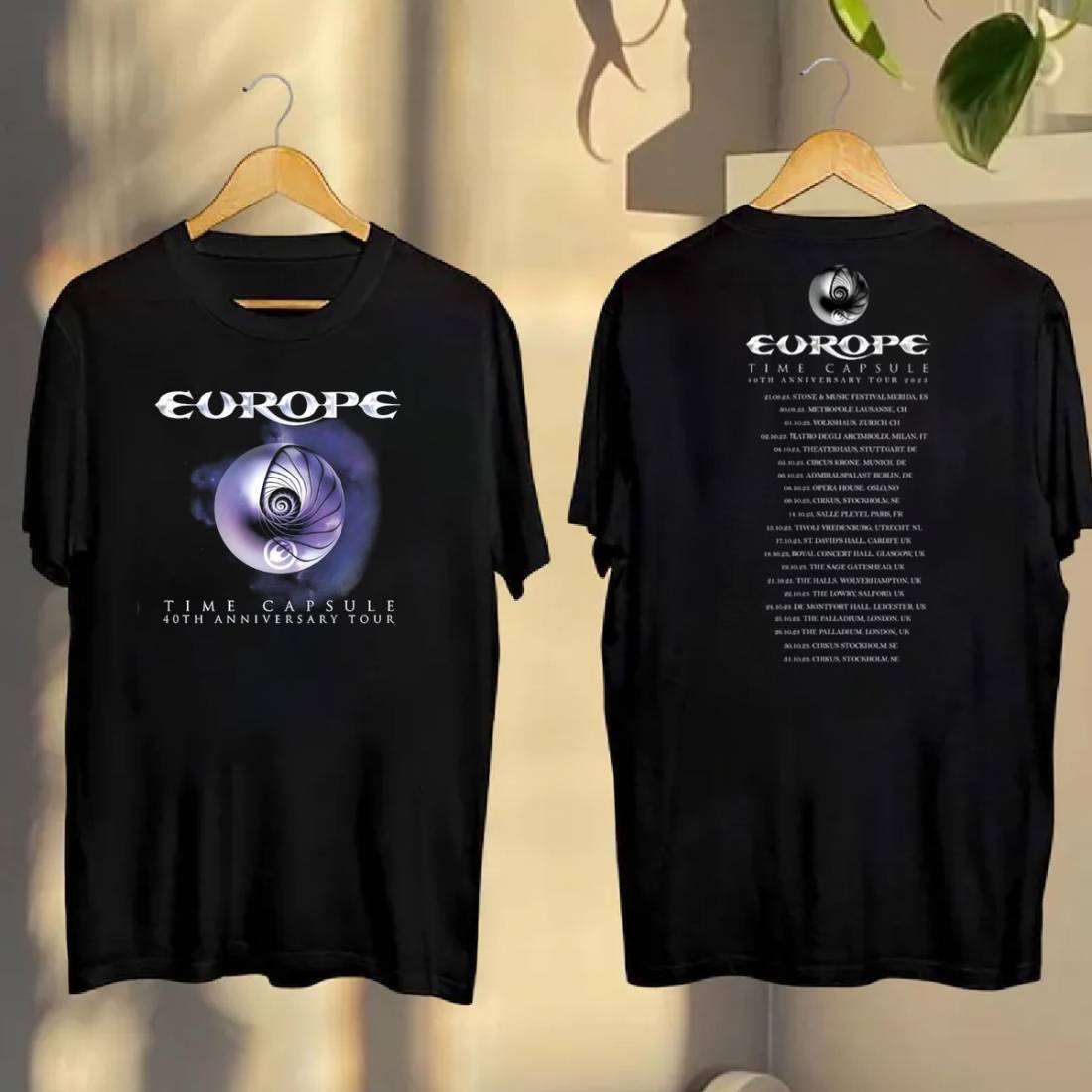Europe Time Capsule 40Th Anniversary Tour 2025 Shirt