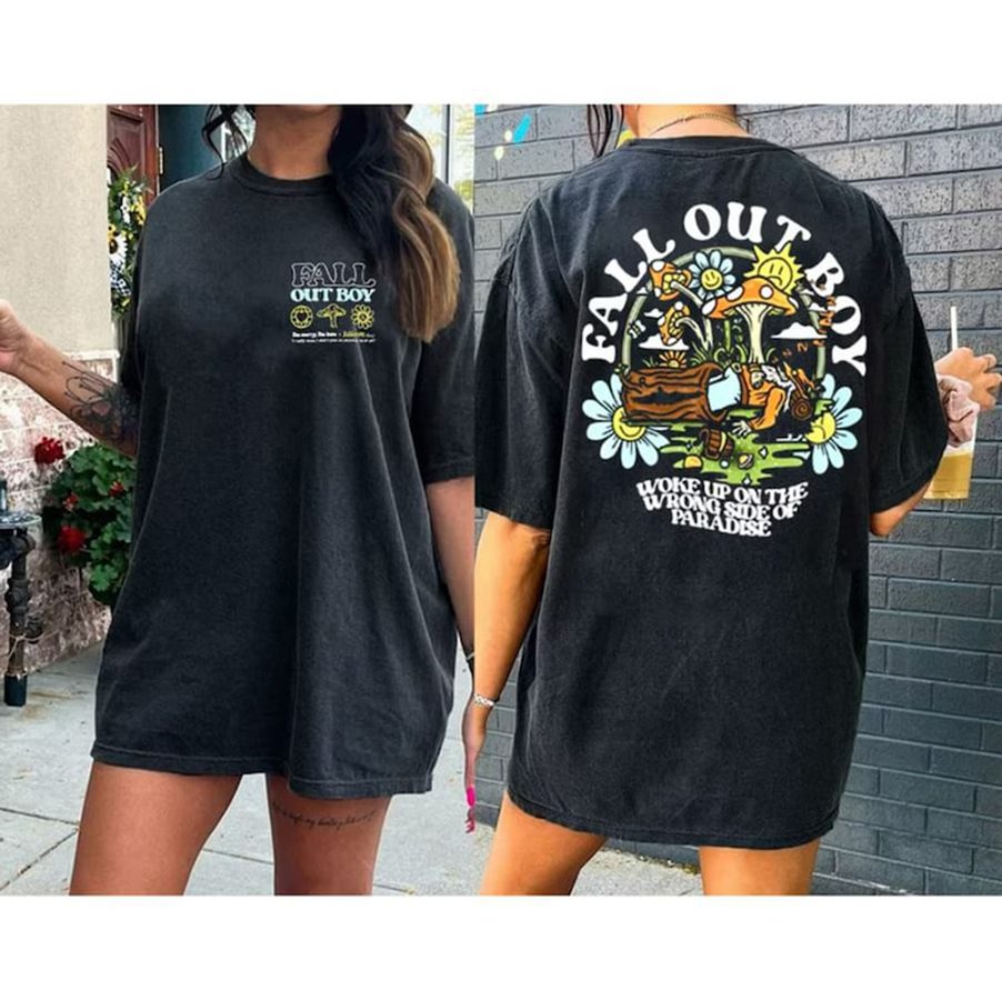 Fall Out Boy Wrong Side Of Paradise Tee,Vintage Fall Out Boy Summer Tour Shirt
