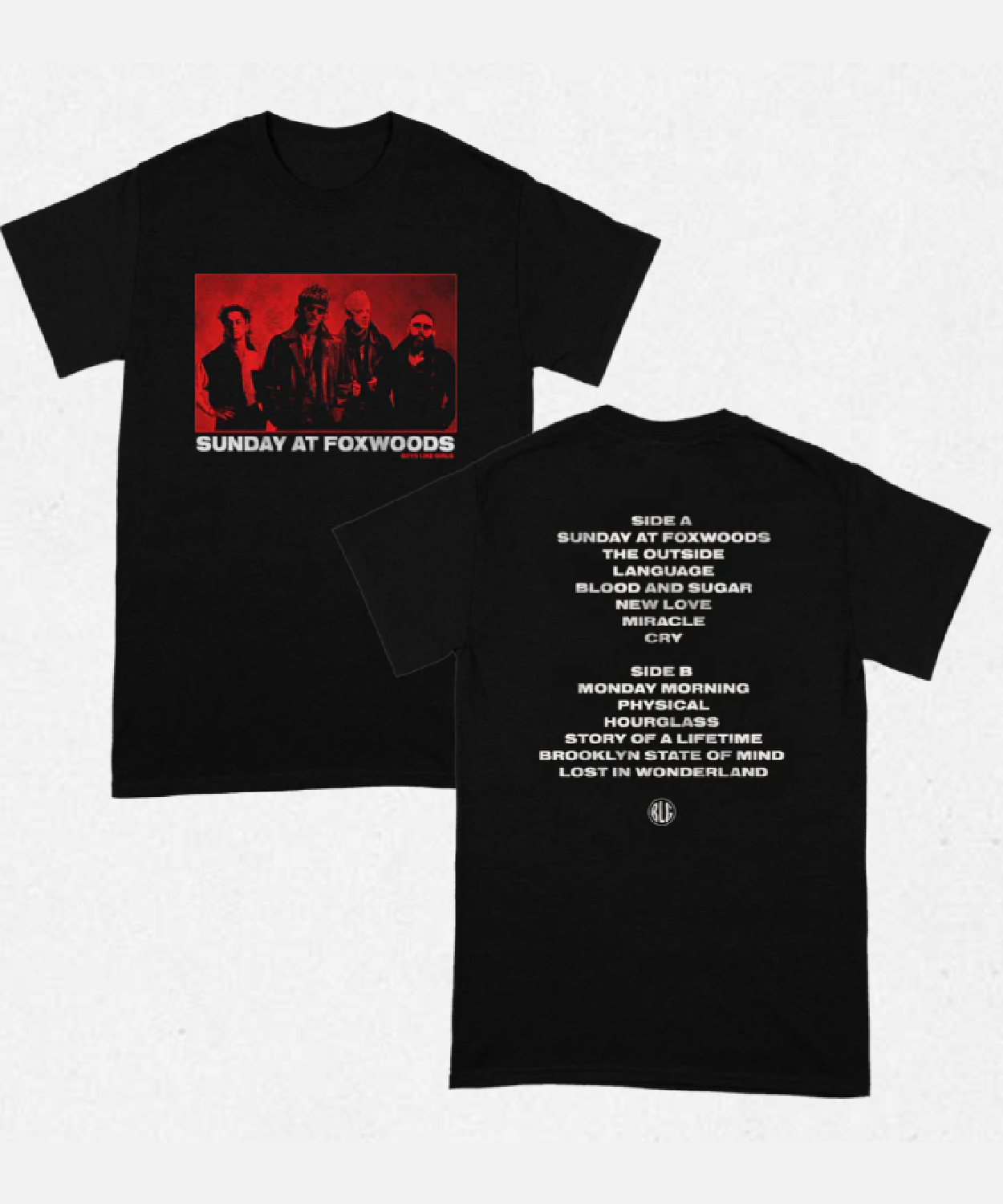 Fearless Records Merch Boys Like Girls Photo Tracks Black Shirt