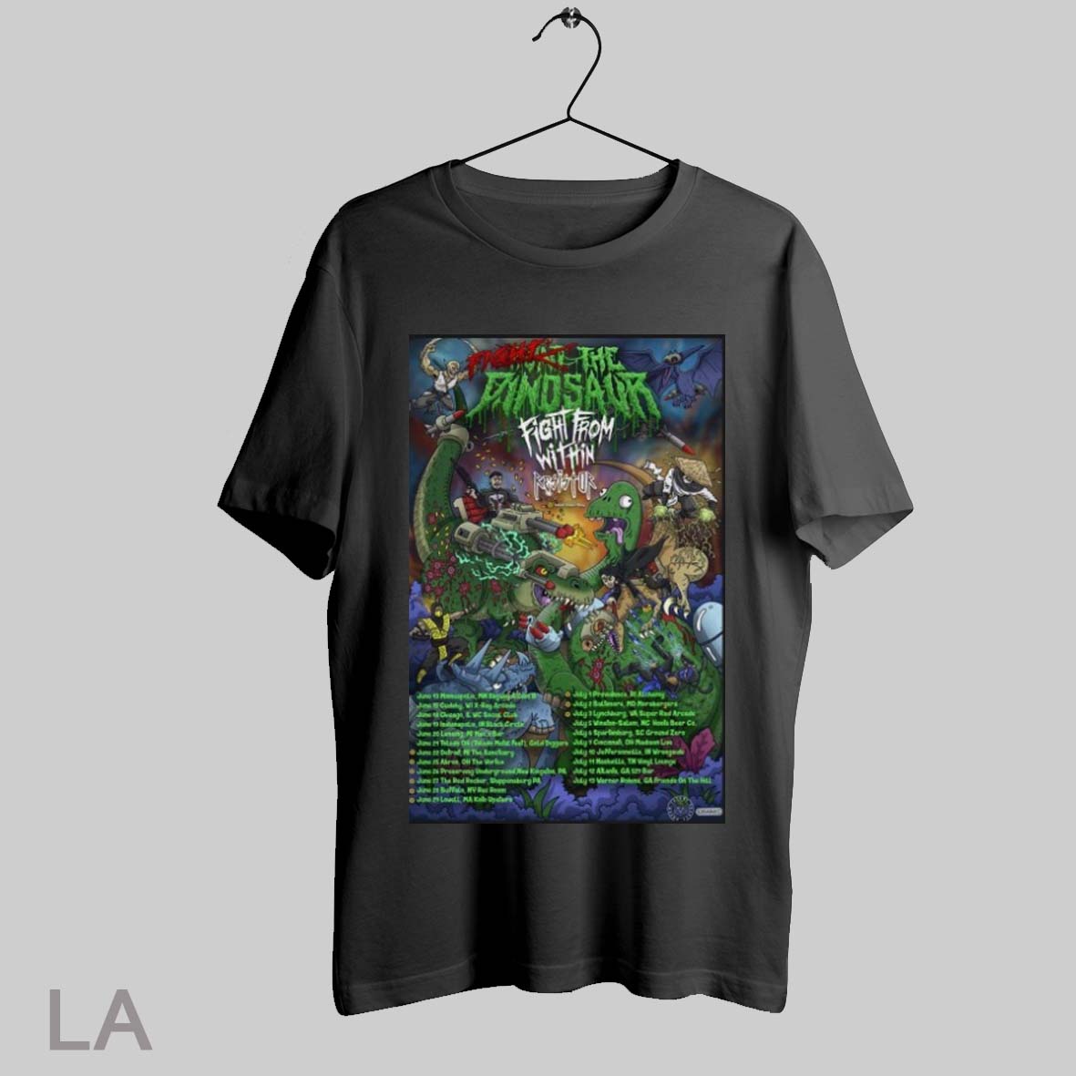 Fight From Within Fight The Dinosaur 2025 Cudahy Wi Tour Show Shirt