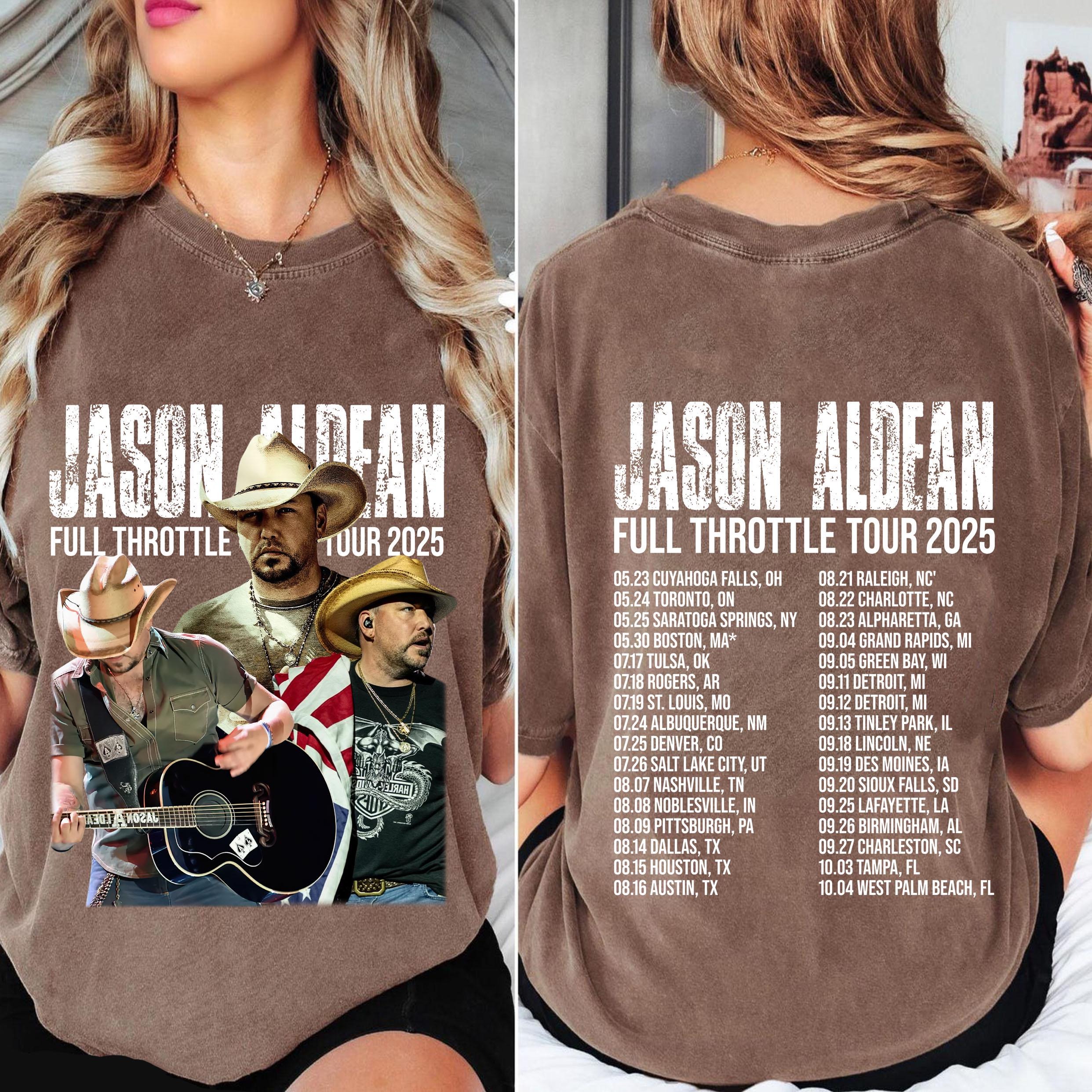 Full Throttle Tour 2025 Shirt, Jason Aldean Concert Merch