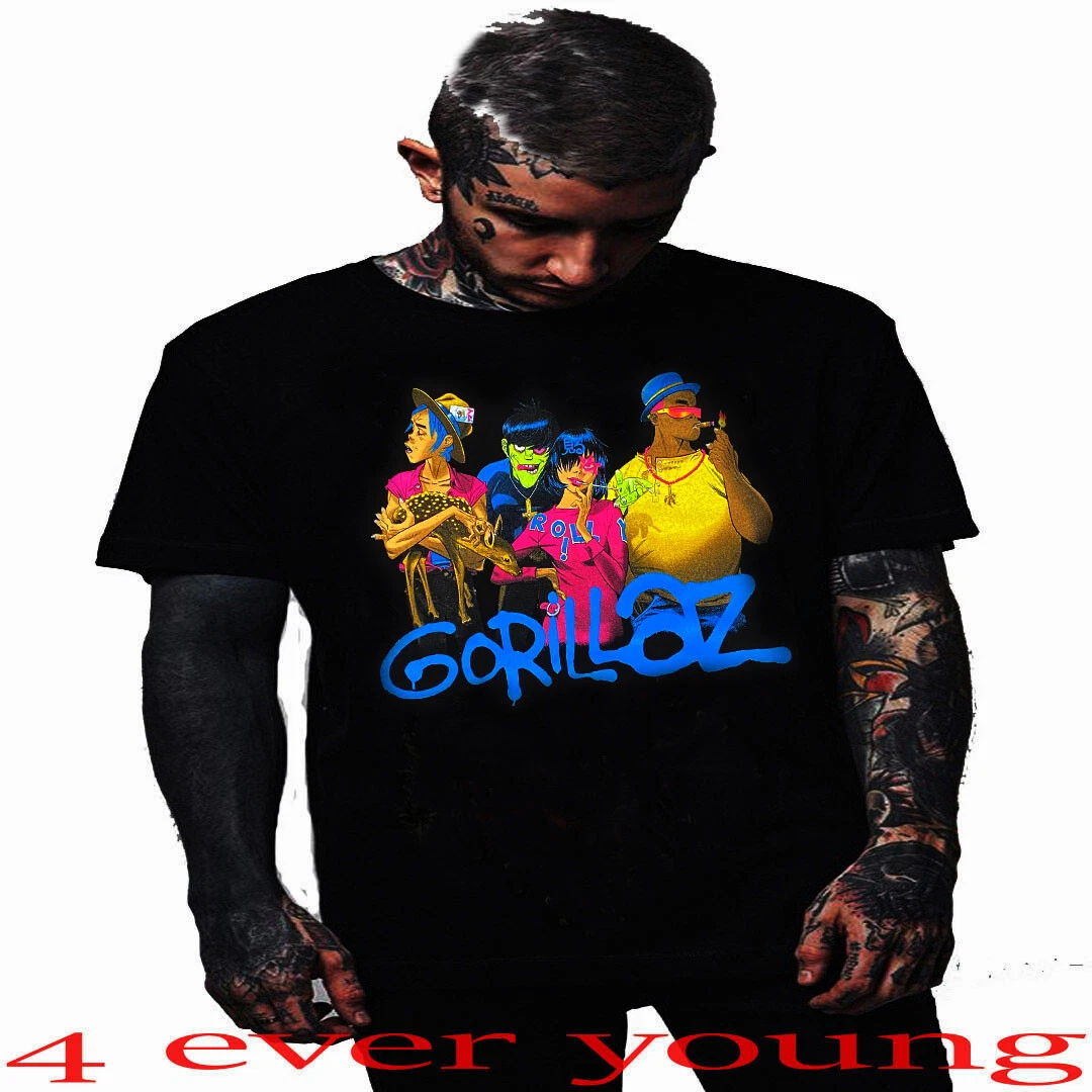Gorillas Plastic Beach Hard Rock Punk Rock Shirt