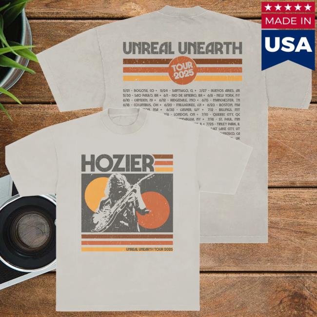 Hozier Store Merch Unreal Unearth 2025 Tour Shirt