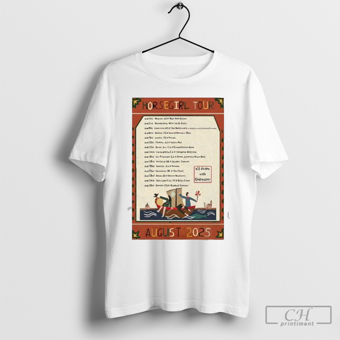 Horsegirl All With Godcaster Tour August 2025 Shirt