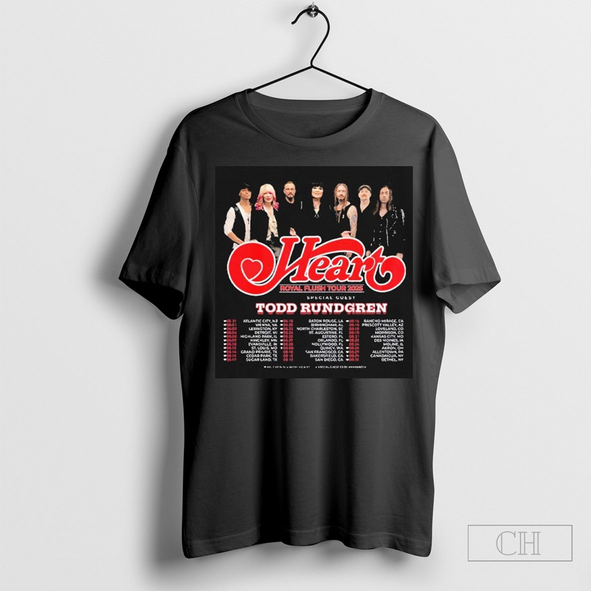 Heart Royal Flush Tour 2025 Photo Shirt