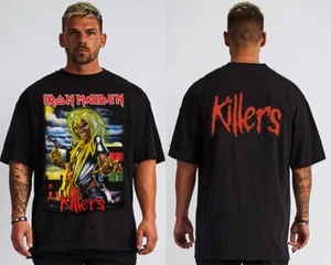 Iron Maiden Killers Front And Back Print Hard Rock Black Shirt Mens Sizes