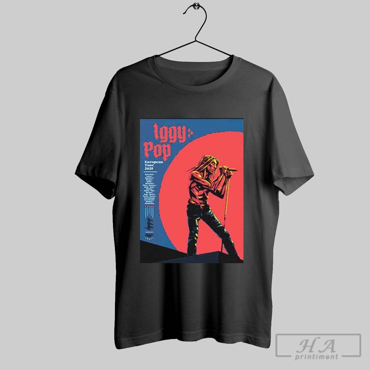 Iggy Pop European Tour 2025 Venue Shirt