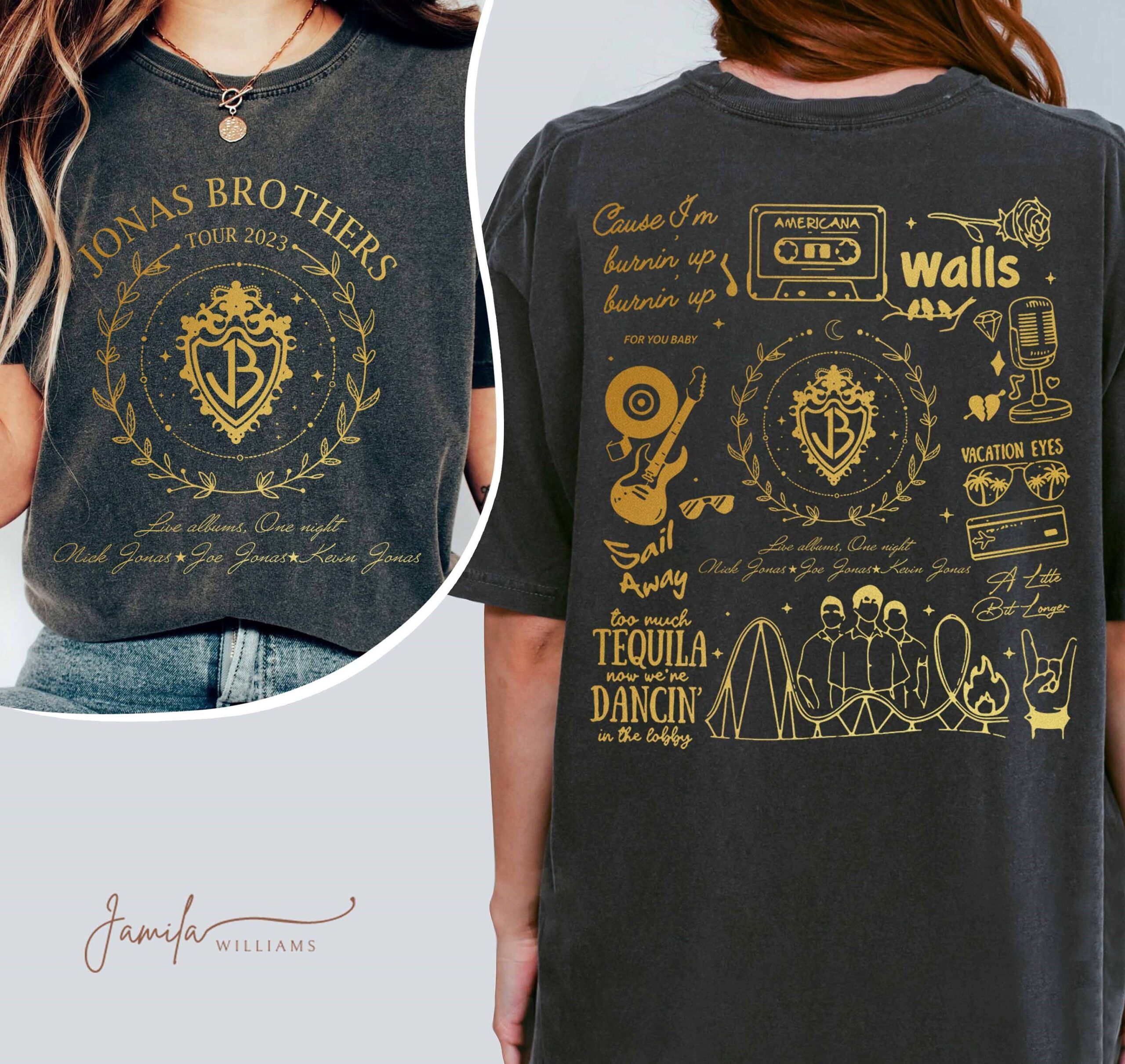 Jonas Brothers Tour Shirt, Retro Jonas Brothers Shirt, Five Albums One Night Tour Shirt