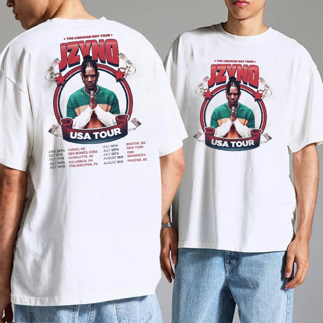 Jzyno Liberian Boy Usa Tour 2025 Shirt