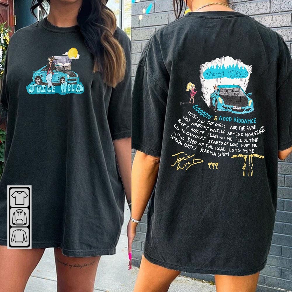 Juice Wrld Hits Song Graphic Music Rap Shirt 2 Sides Shirt