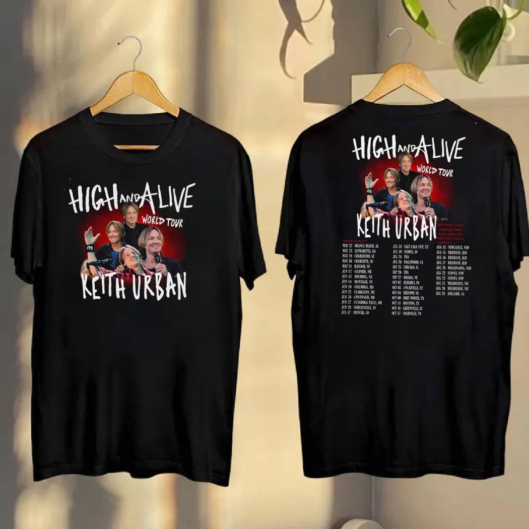 Keith Urban High And Alive Tour 2025 Shirt