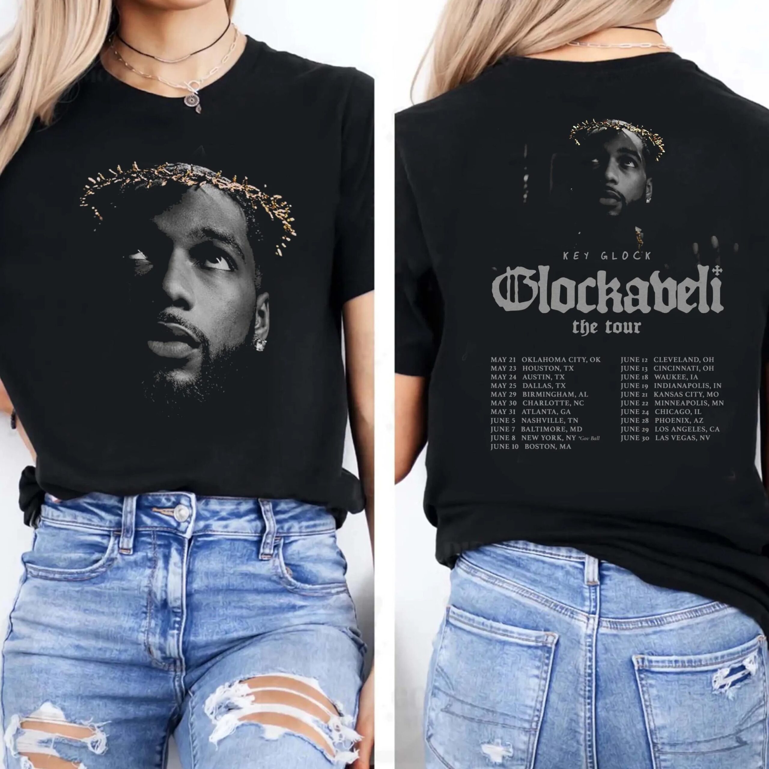 Key Glock Tour 2025 Glockaveli Tour Key Glock Tee Key Glock Merch Key Glock Shirt