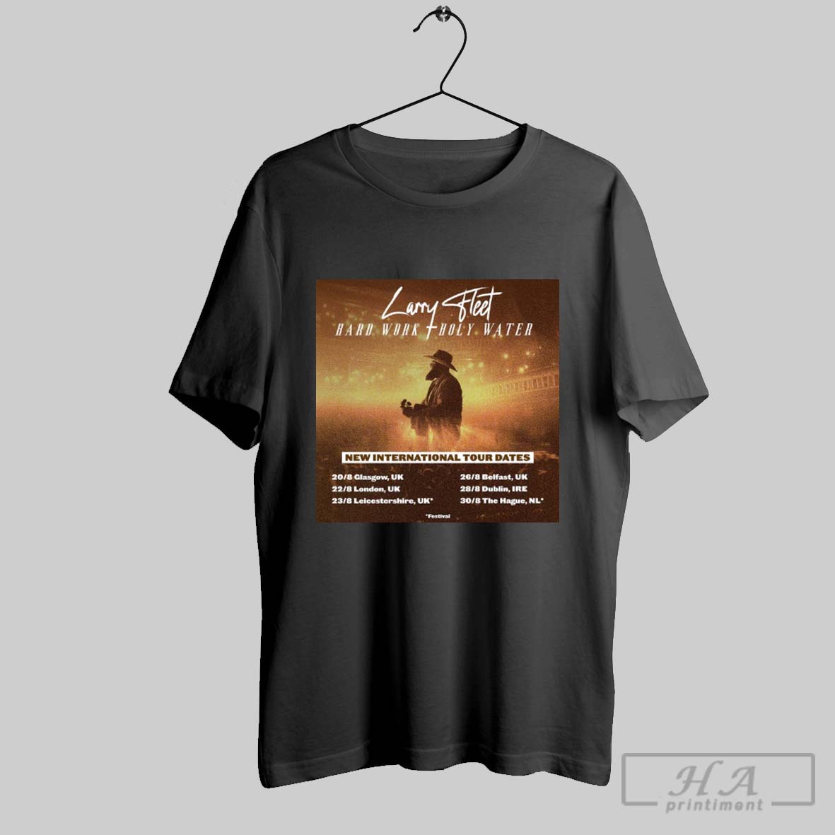 Larry Fleet Hard Work Holy Water New International Tour 2025 Shirt