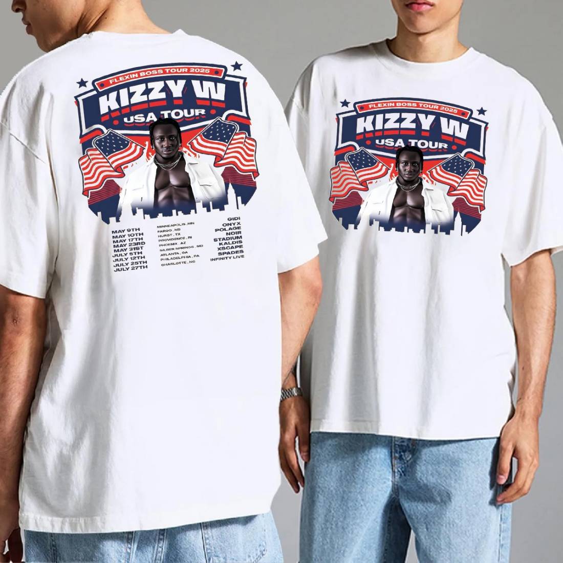 Kizzy W Liberian Boy Usa Tour 2025 Shirt