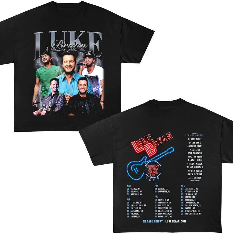 Luke Bryan Graphic Luke Bryan Country Song Came On Tour 2025 Shirt