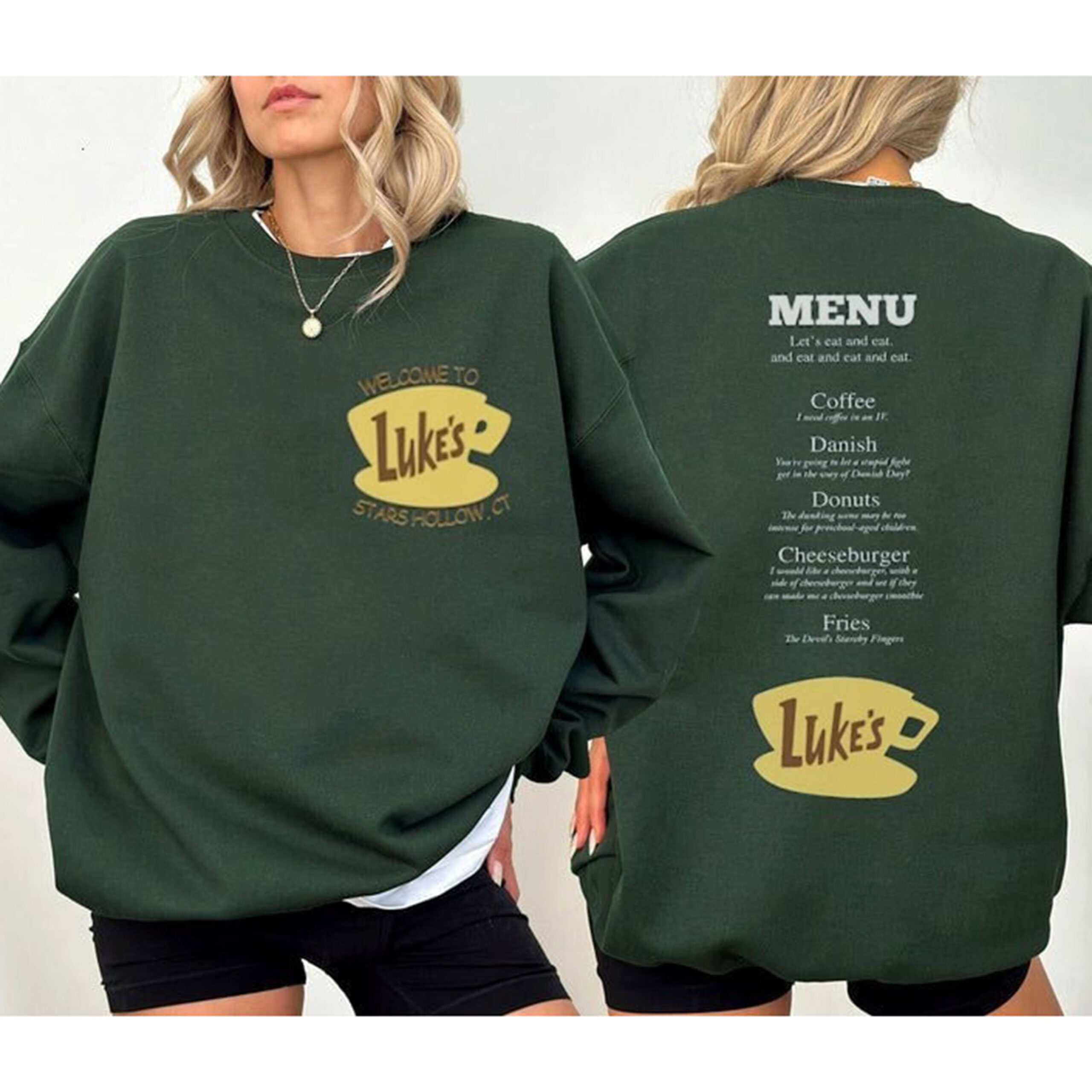 Luke?? Diner Stars Hollow Shirt, Retro Text Luke?? Diner Sweatshirt
