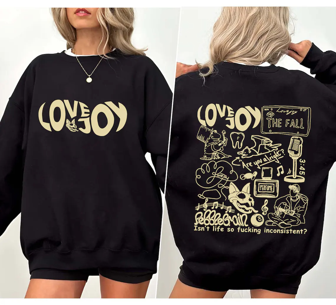 Lovejoy Music Doodle ArShirt, Lovejoy Tracklist Album Sweatshirt
