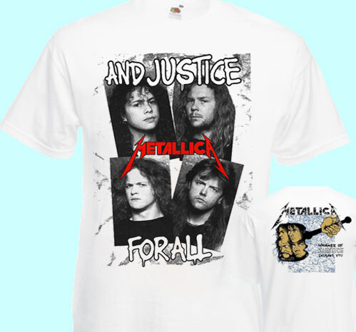 Metallica And Justice For All American Heavy Metal Band Shirt